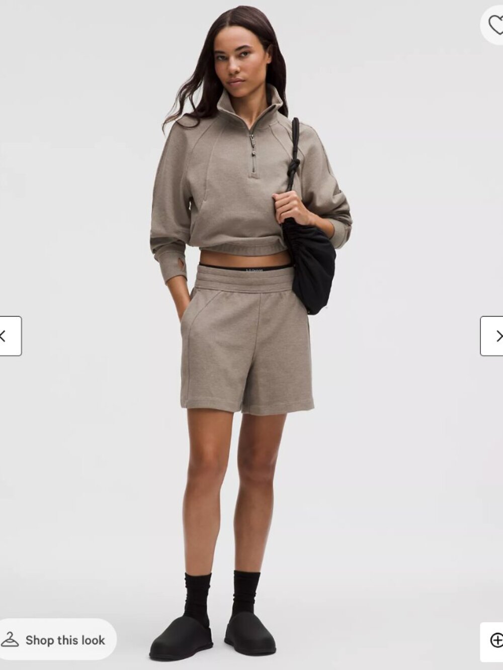 NWT Lululemon Scuba High-Rise Short 5" Waffle (Heathered Warm Ash Grey)